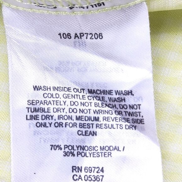 Columbia Sportswear XCO Shirt Women Small Yellow Gingham Plaid Collar Button Up - Picture 7 of 7